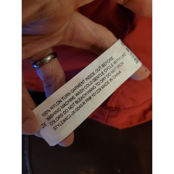 Jade & Ivory Women's Hooded Zip Up Jacket Red 3X Love Always Wins Drawstring - Picture 4 of 9